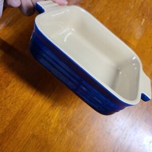 Le Creuset mini square baking dish, blue